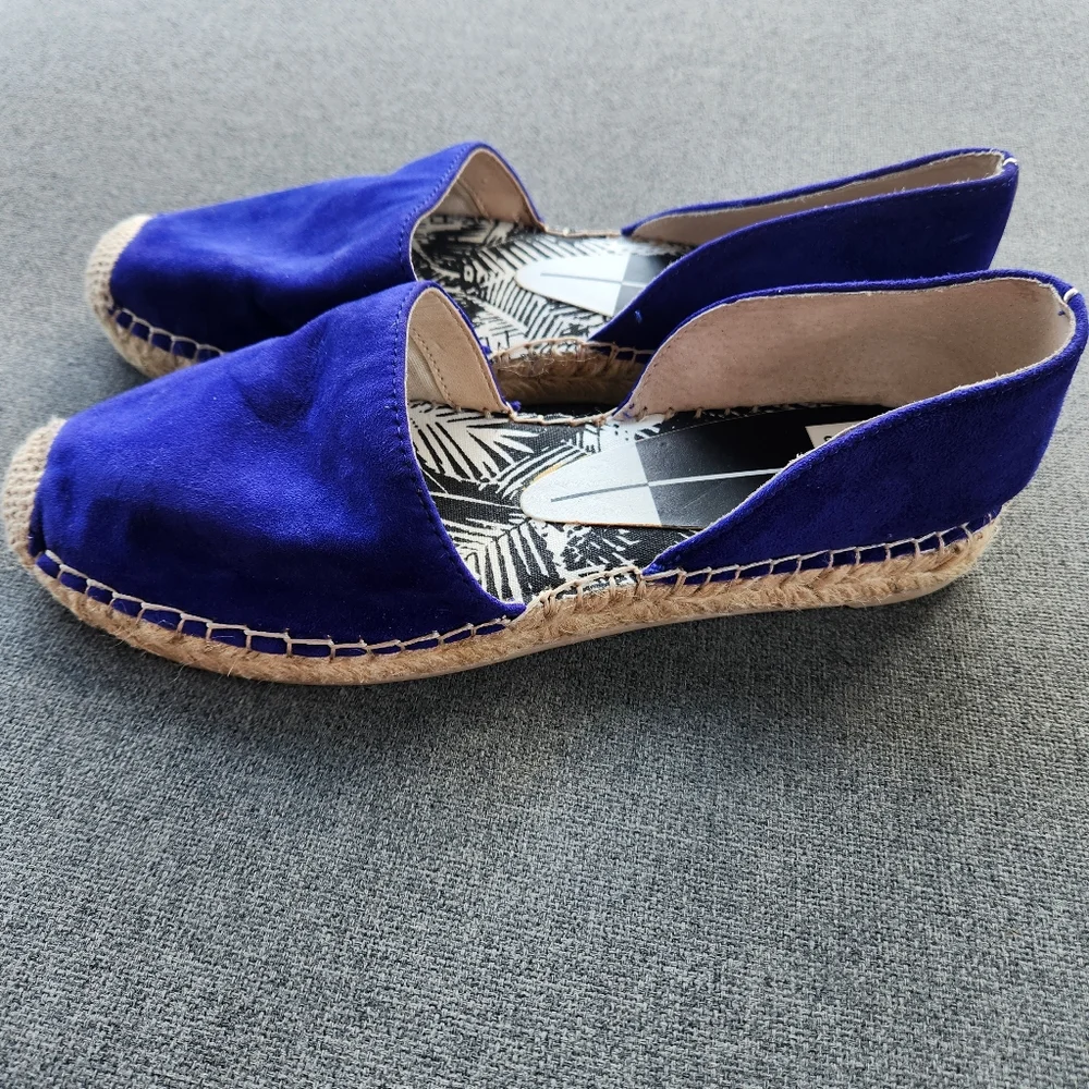 DOLCE VITA Ciara Espadrilles Electric‎ Blue Suede Women's Size 8
